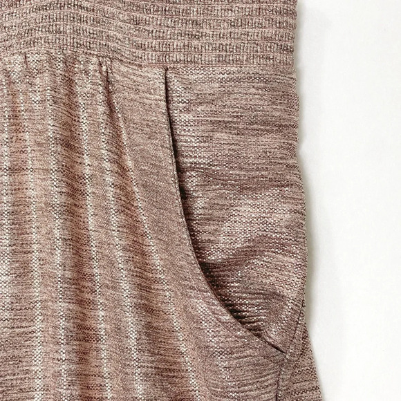 Athropologie Rose Gold Metallic Shimmer Harem Jogger 3X Pull On Pants Pockets - Picture 4 of 8